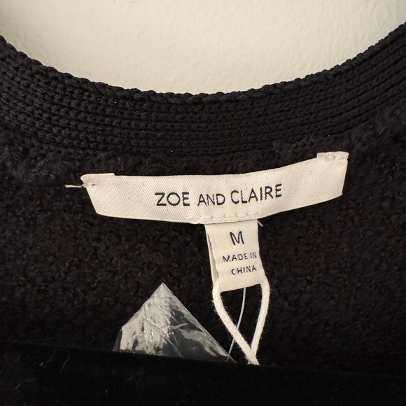 Zoe And Claire Black Midi Dress with Gold Button Accents - Size M - Picture 3 of 4